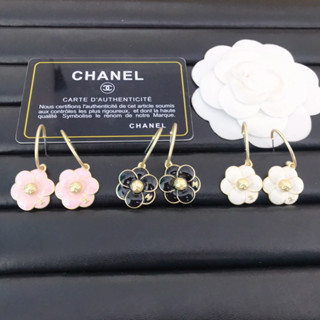 ต่างหู Chanel Camellia ขนาดเล็ก หรูหรา สําหรับผู้หญิง103225