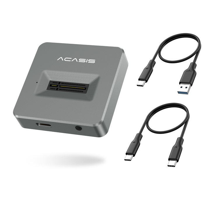 อะแดปเตอร์ Acasis NVME/SATA เป็น USB, ไม่มีโคลนสายเคเบิล, ชิปสะพาน USB 3.1 Gen 2 ประสิทธิภาพสูง, ใช้เป็น SSD แบบพกพา, USB to M2 SSD Key M, รองรับ Windows XP 7 8 10