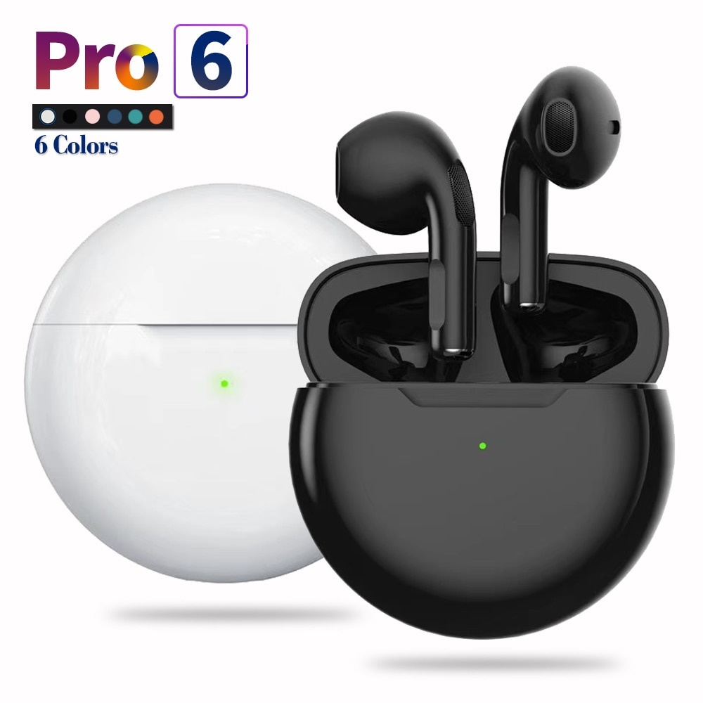 หูฟังบลูทูธไร้สาย TWS Pro6 พร้อมหูฟังสเตอริโอแบบสัมผัส
