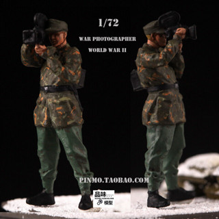 โมเดลฟิกเกอร์ Diorama 1/72 Army Camera Recorder 1 Soldier Display