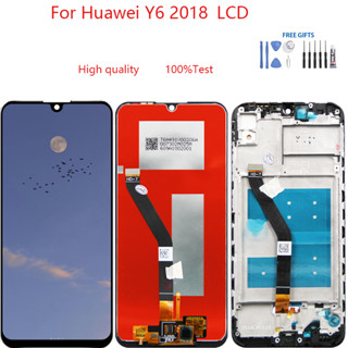 อะไหล่หน้าจอสัมผัสดิจิทัล LCD แบบเปลี่ยน สําหรับ Huawei Y6 2018