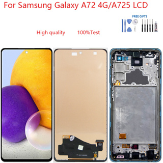 อะไหล่หน้าจอสัมผัสดิจิทัล LCD แบบเปลี่ยน สําหรับ Samsung Galaxy A72 4G A725