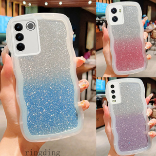 เคสโทรศัพท์มือถือ แบบนิ่ม ลายกลิตเตอร์ สีม่วง สีชมพู สําหรับ vivo v27e v27 5g v23e v23 v27 pro v20 pro v25 pro y11 y17 y12i y15 y12 y16 y19 y20i y20 y20s y12s y12a y20s g V9