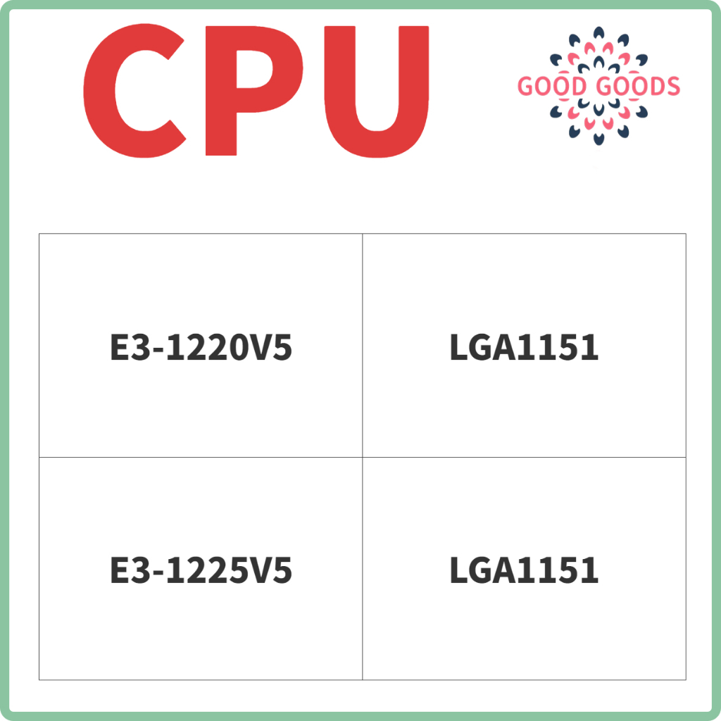 อินเทล CPU LGA 1151 E3-1220V5 E3-1225V5