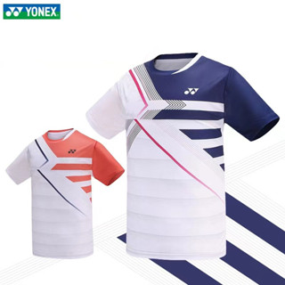 Yonex ชุดกีฬาแบดมินตัน เทนนิส แขนสั้น แบบแห้งเร็ว สําหรับผู้ชาย และผู้หญิง