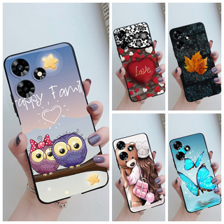 เคสโทรศัพท์มือถือ ซิลิโคนนิ่ม ผิวด้าน กันกระแทก สีดํา สําหรับ Infinix Hot 30 Hot30 Case 2023