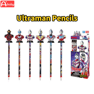 Ultraman Pencils HB กบเหลาดินสออัลตราแมน HB ยางลบ เครื่องเขียน สําหรับวาดภาพเด็ก (Tiga/Z/Decker/Zero/Geed/Trigger) ของขวัญวันเกิด