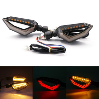 ไฟเลี้ยว LED 12 ดวง สีเหลืองอําพัน สําหรับรถจักรยานยนต์ Harley Cruiser Honda Kawasaki BMW Yamaha