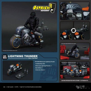 โมเดลรถจักรยานยนต์ FAV-BX06 Lightning Thunder ขนาด 1:18 ขยับได้