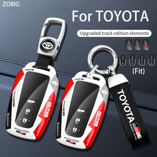 Zobig เคสกุญแจรีโมตรถยนต์ ABS พร้อมพวงกุญแจ สําหรับ Toyota CHR Prado Camry Avalon RAV4 Hilux Fortuner Corolla Cross Avalon Prius GT86 Innova