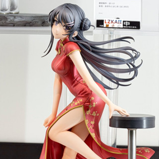 โมเดลฟิกเกอร์ อนิเมะ × Sakurajima Mai Cheongsam Chi-pao สเกล 1/7 22 ซม. ของขวัญ สําหรับเด็กผู้หญิง