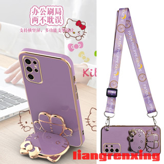 เคส samsung s22 ultra เคสซัมซุง s22 plus s22 5g เคสโทรศัพท์มือถือ ซิลิโคนนิ่ม กันกระแทก พร้อมสายคล้องคอ และที่ตั้งวาง สําหรับ samsung s22 ultra s22 plus s22 5g WDKTM01 น่ารัก ลายการ์ตูน กันกระแทก