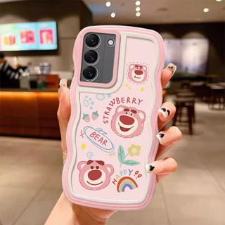 ใหม่ เคสโทรศัพท์มือถือ ซิลิโคน กันกระแทก ลายหมีสตรอเบอร์รี่น่ารัก สําหรับ samsung a52 5g a53 5g a72 4g a72 5g a73 5g