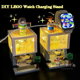 แท่นชาร์จนาฬิกาข้อมือ LEGO ลายการ์ตูน สร้างสรรค์ DIY สําหรับ Apple iwatch 8 Ultra 7 6 5 SE 4 3 2 iwatch 45 41 40 44 มม.