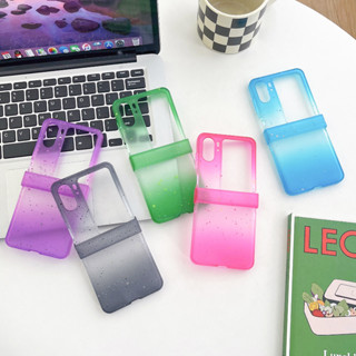 เคสโทรศัพท์มือถือ PC พับได้ กันกระแทก ไล่โทนสี เรียบง่าย สําหรับ OPPO Find N2 Flip 5G