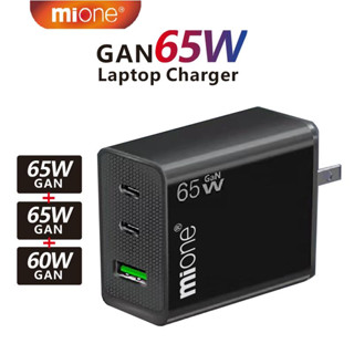 Mione อะแดปเตอร์ที่ชาร์จแล็ปท็อป 65W GaN Type C USB C PD สําหรับ NoteBook MagBook 60W 100W iP 12 13 14 Pro Max Samsung