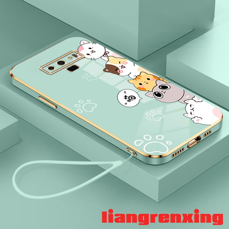 เคส SAMSUNG note 9 เคสโทรศัพท์มือถือ ซิลิโคนนิ่ม ชุบไฟฟ้า กันกระแทก ลายการ์ตูนสัตว์ แมว สําหรับ SAMSUNG note 9 DDDZM01 น่ารัก ลายการ์ตูน กันกระแทก