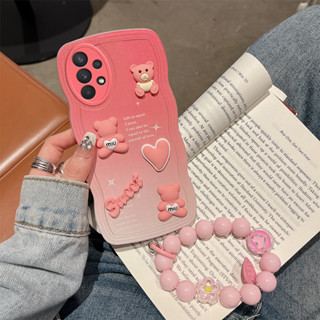 เคสโทรศัพท์มือถือแบบนิ่ม กันกระแทก ลายการ์ตูนหมีน่ารัก 3D พร้อมตุ๊กตา สําหรับ Samsung A52 A52s 5G A52 5G A32 5G A32 4G A33 5G A53 5G A73 5G A23 A21s