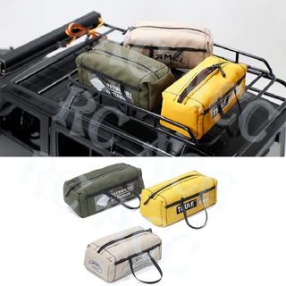 RC รถพลั่วเครื่องดับเพลิง Trunk กระเป๋าเดินทาง Mini Bike ถังจําลองอุปกรณ์ตกแต่งสําหรับ 1/8 1/10 1/12 TRX4 TRX6 SCX10 D90 90046 Tamiya CC01 YiKong RGT MN RC Crawler