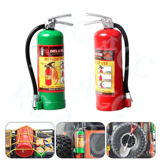 RC รถพลั่วเครื่องดับเพลิง Trunk กระเป๋าเดินทาง Mini Bike ถังจําลองอุปกรณ์ตกแต่งสําหรับ 1/8 1/10 1/12 TRX4 TRX6 SCX10 D90 90046 Tamiya CC01 YiKong RGT MN RC Crawler
