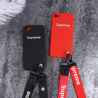 เคสโทรศัพท์มือถือนิ่ม ลาย Superme พร้อมสายคล้อง สําหรับ Huawei Y9A Y9S Y8S Y8P Y7P Y6P Y5P Y9 Y8 Y7 Y6 Y7A Y5