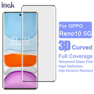 Reno 10 Pro+ Pro Plus 5G เต็มรูปแบบ 3D โค้ง กระจกนิรภัย ป้องกันด้านหน้า Imak Reno10 5G ฟิล์มป้องกันหน้าจอ กันกระแทก