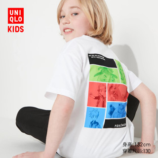 Uniqlo เสื้อยืด แขนสั้น พิมพ์ลาย Pok é mon สําหรับเด็กผู้ชาย และเด็กผู้หญิง 457841