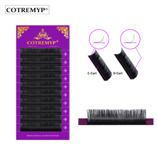 Cotremyp ขนตาปลอม แบบนุ่ม เนื้อแมตต์ สีดํา ความยาวเดี่ยว