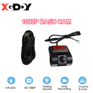 Xgody Dual HD 3 เลนส์กล้อง 1080P กล้องบันทึกวิดีโอ DVR ด้านหน้า และด้านหลัง สําหรับรถยนต์