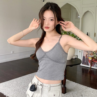 Suxi เสื้อครอปท็อป สายคล้องคอ สีพื้น เรียบง่าย แฟชั่นฤดูร้อน สําหรับผู้หญิง