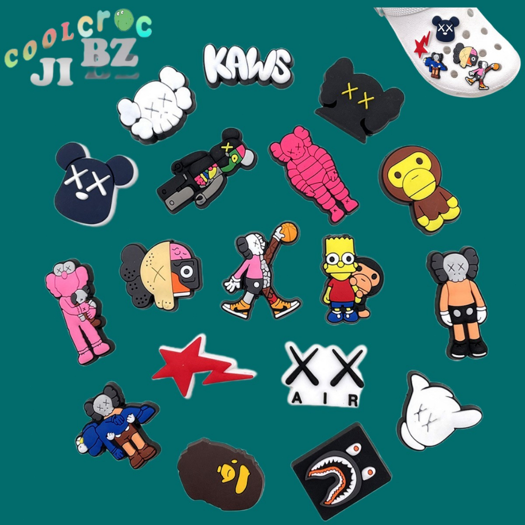 ตัวติดรองเท้า Crocs Jibbitz ลายการ์ตูน KAWS Series น่ารัก อุปกรณ์เสริม สําหรับตกแต่งรองเท้า