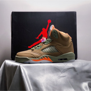 Air Jordan 5 retro ls olive high cut AJ5 olive green CQ9546-705 ขนาด Eur40-47