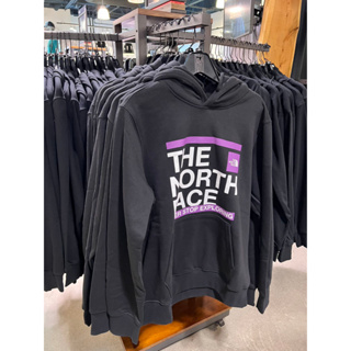 เสื้อกันหนาว มีฮู้ด ผ้าฝ้าย พิมพ์ลาย The North Face สําหรับผู้ชาย และผู้หญิง