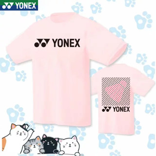 Yonex เสื้อกีฬาแขนสั้น ลายปิงปอง สําหรับนักเรียน ผู้ชาย และผู้หญิง เหมาะกับการเล่นแบดมินตัน ฟิตเนส วิ่ง