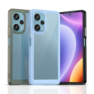 Shockproof Case For Xiaomi POCO F5 Pro C51/C50 Transparent Multicolour Frame Phone Case for Redmi Note 12 Turbo Back Cover