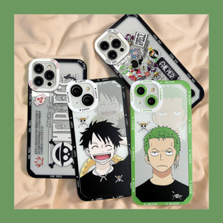 เคสโทรศัพท์มือถือ แบบใส ลายการ์ตูนวันพีช เรียบง่าย สําหรับ Realme C55 C33 8 9 10 Pro Plus 9i C35 C25Y 10 5i C31 9 8i 8 5 5S C21 C15 C21Y C25 C25S 7 7i 6 8 C3 C11 6i 6s C17 เคสโทรศัพท์มือถือ ลายลูฟี่โซโร สีดํา