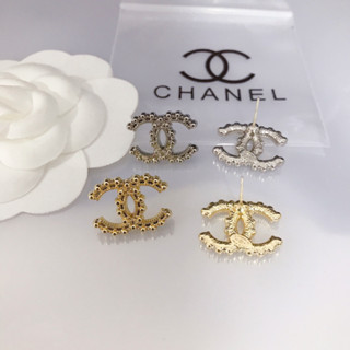 Chanel ต่างหูทองแดง ชุบทอง หรูหรา สําหรับผู้หญิง102342