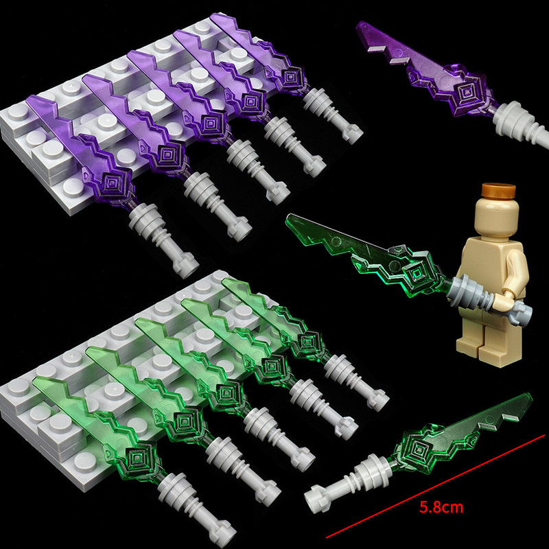 Lightsaber ดาบฟันเลื่อย Ninja Battle ของเล่นโมเดลสําหรับ minifigure ประกอบ MOC อุปกรณ์เสริมที่เข้ากันได้