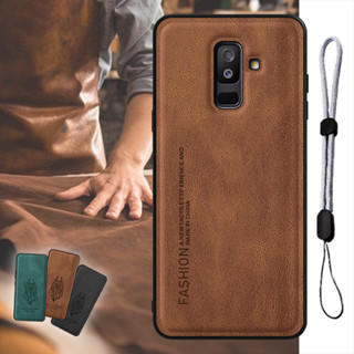 เคสหนัง หรูหรา พร้อมเชือกปรับได้ สําหรับ Samsung A6 Plus