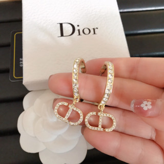 Dior ต่างหูเพชร คุณภาพสูง หรูหรา สําหรับผู้หญิง103089