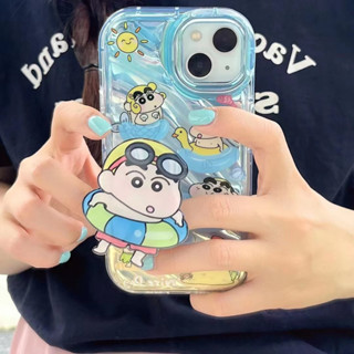 เคสโทรศัพท์มือถือ tpu นิ่ม ลายการ์ตูนเด็กอ้วนว่ายน้ํา สําหรับ iPhone 12promax 13pro 12pro 14 14promax 14pro