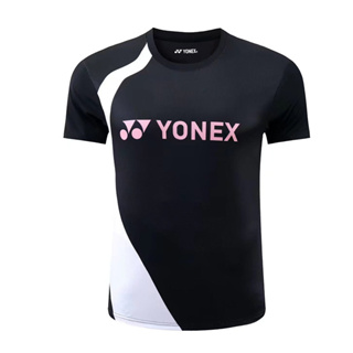 New Yonex ชุดกีฬา เสื้อแบดมินตัน แขนสั้น ระบายอากาศ แห้งเร็ว สําหรับผู้ชายและผู้หญิง