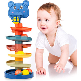 Ball Tower Toddlers Kids Ball Drop Swirling Roll ของเล่นกิจกรรมการศึกษา