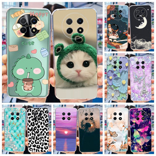 เคสโทรศัพท์มือถือ ซิลิโคนนิ่ม TPU ลายไดโนเสาร์ แมวน่ารัก สําหรับ Huawei Nova Y91 2023 NovaY91 4G STG-LX1 STG-LX2