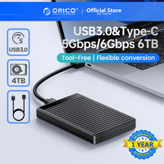 ORICO hdd Enclosure 2.5 SATA to USB 3.0 Type C External Hard Disk Case Tool ฟรี 5Gbps 4TB SSD HDD Casing พร้อม Auto Sleep (PDD25)