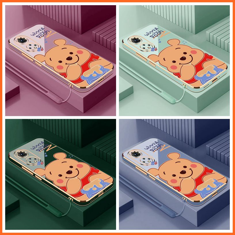 เคส OPPO A17K Reno 8T 5G A17 A77S A59 F1S A78 5G A57 4G 2022 A57S A77 5G A57 5G 2022 เคส แฟชั่นหมี TPU Soft Drop Proof กรณีโทรศัพท์