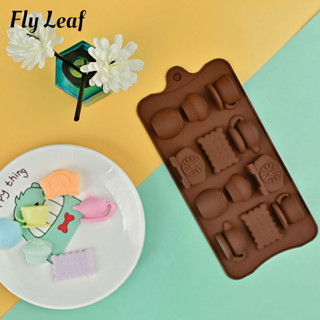 Fly Leaf Cup กาต้มน้ํารูปร่างนาฬิกาซิลิโคนแม่พิมพ์ช็อคโกแลตขนมแม่พิมพ์เบเกอรี่เครื่องมือ