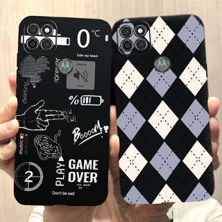 เคสโทรศัพท์มือถือ ซิลิโคนนิ่ม ลายตารางหมากรุก สีดํา สําหรับ Motorola Moto G9 Plus Play Power G 9Play 2023