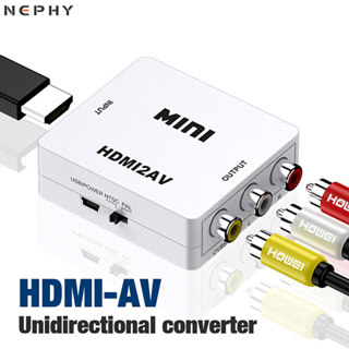 อะแดปเตอร์แปลงสายเคเบิ้ล 1080P HDMI เป็น AV RCA CVSB HD วิดีโอเสียงคอมโพสิต NTSC PAL