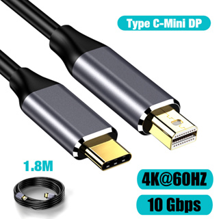 อะแดปเตอร์แปลงสายเคเบิ้ล USB 3.1 Type C เป็น Mini DP 1.4 4K 60HZ สําหรับมอนิเตอร์ โปรเจคเตอร์ Macbook iMac XPS Samsung HDTV Thunderbolt 3